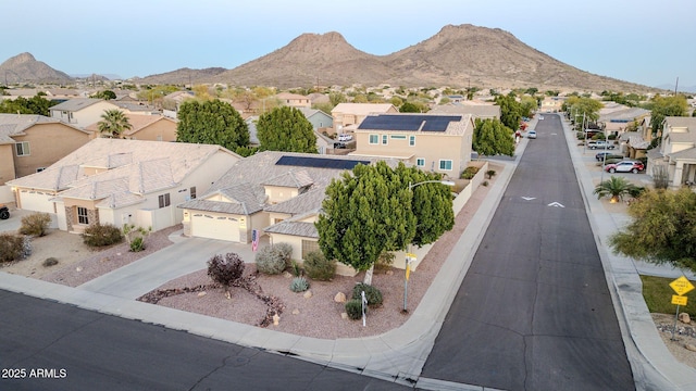 bird's eye view featuring a mountain view