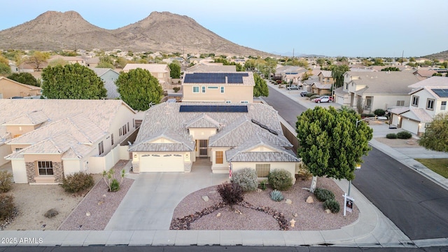 bird's eye view featuring a mountain view