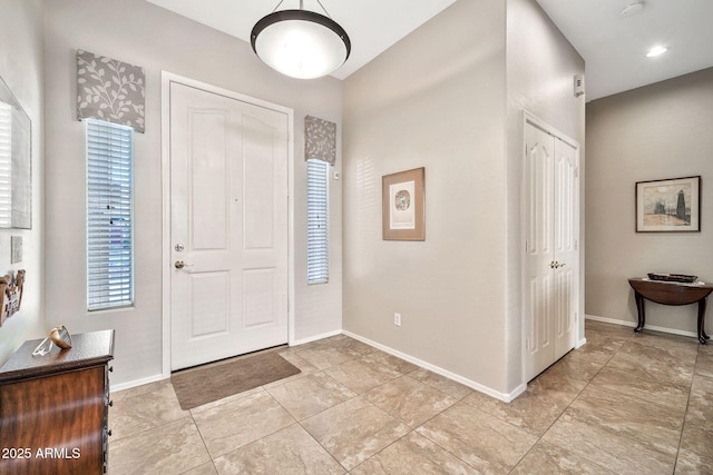 view of tiled entrance foyer