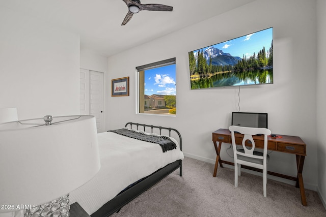 10127 E Tillman Ave, Mesa, AZ 85212 - carpeted bedroom with baseboards and a ceiling fan