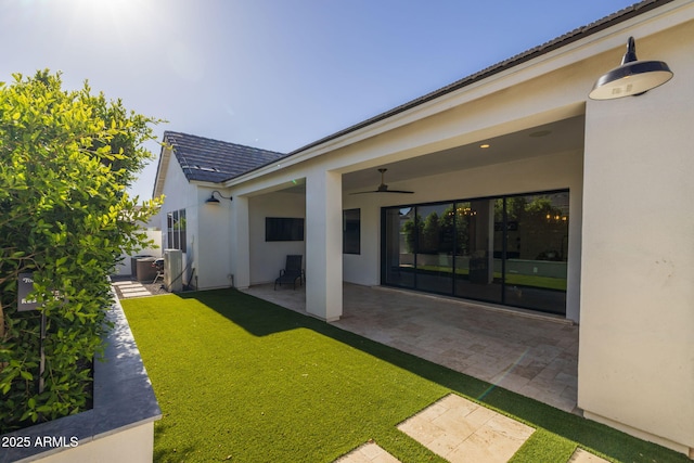 10127 E Tillman Ave, Mesa, AZ 85212 - view of green lawn featuring a patio area and ceiling fan