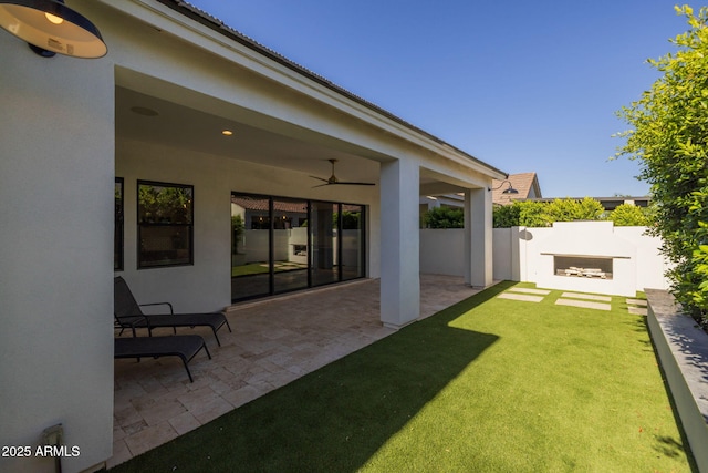 10127 E Tillman Ave, Mesa, AZ 85212 - view of yard with ceiling fan and a patio area