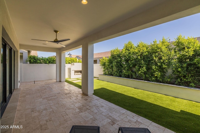 10127 E Tillman Ave, Mesa, AZ 85212 - view of patio featuring a ceiling fan