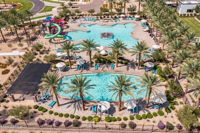 10127 E Tillman Ave, Mesa, AZ 85212 - aerial view of a pool area