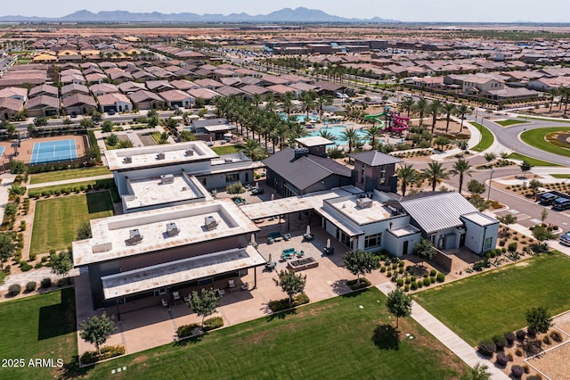 10127 E Tillman Ave, Mesa, AZ 85212 - aerial view of residential area with a mountainous background and a pool