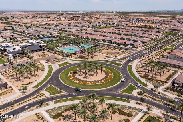 10127 E Tillman Ave, Mesa, AZ 85212 - aerial view of property's location featuring a pool and nearby suburban area