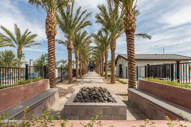 10127 E Tillman Ave, Mesa, AZ 85212 - view of home's community with fence and an outdoor fire pit