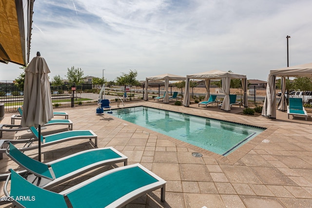 10127 E Tillman Ave, Mesa, AZ 85212 - community pool with a patio, fence, and a gazebo