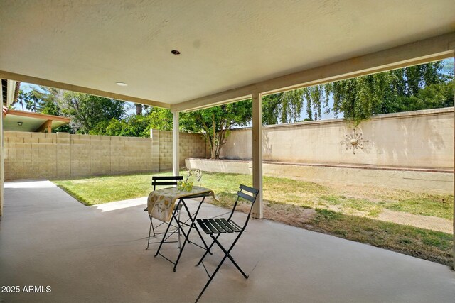 view of patio / terrace featuring a fenced backyard