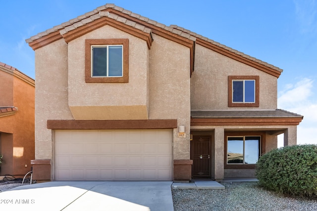 view of front of home featuring a garage