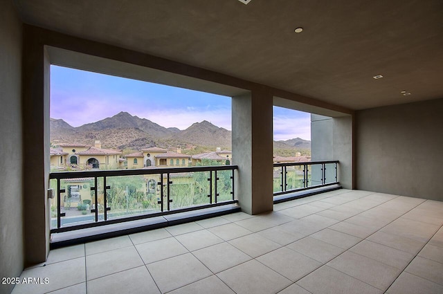 balcony with a mountain view