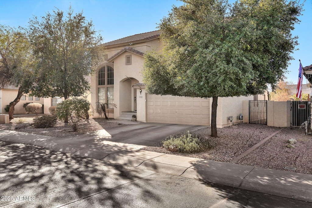 view of front of home featuring a garage