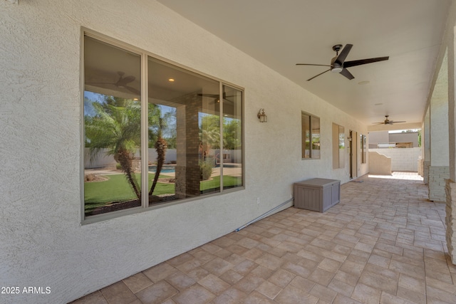 3806 E Taurus Pl, Chandler, AZ 85249 - view of patio featuring ceiling fan and fence