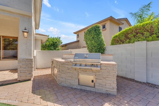 3806 E Taurus Pl, Chandler, AZ 85249 - view of patio featuring area for grilling and fence