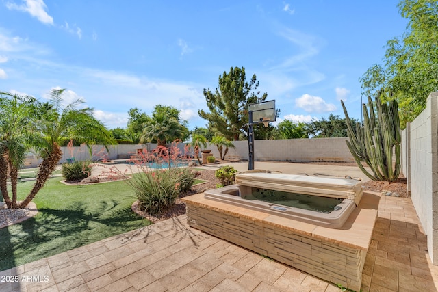 3806 E Taurus Pl, Chandler, AZ 85249 - view of patio / terrace featuring a covered hot tub