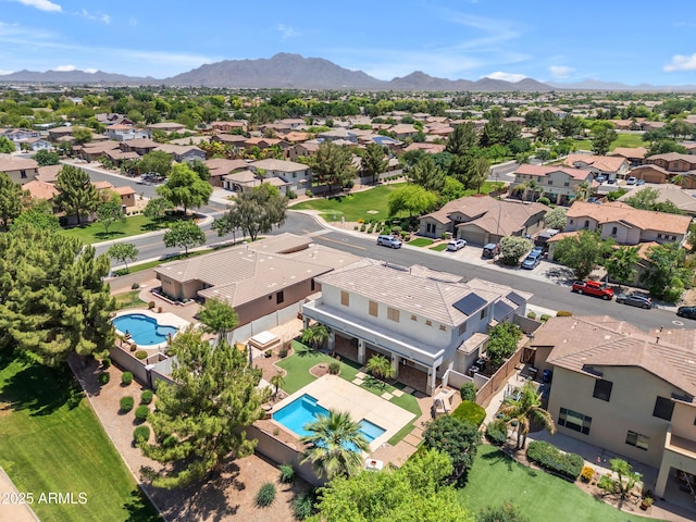 3806 E Taurus Pl, Chandler, AZ 85249 - aerial perspective of suburban area featuring a pool and a mountainous background