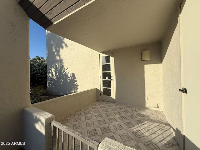 view of patio / terrace featuring a balcony