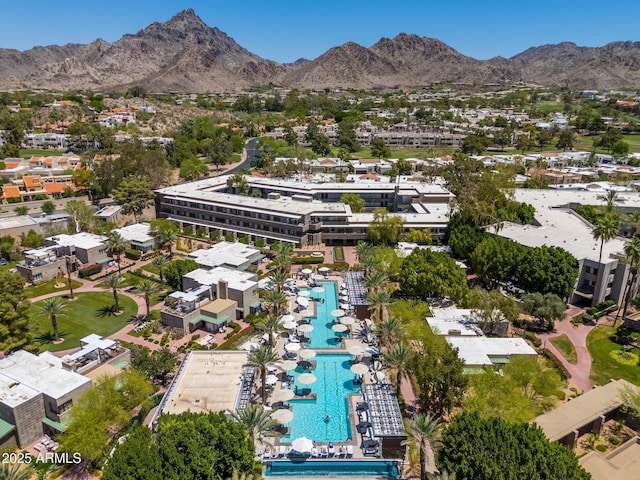 5221 N 24th St Unit 103, Phoenix, AZ 85016 - aerial view of a pool and a mountain backdrop
