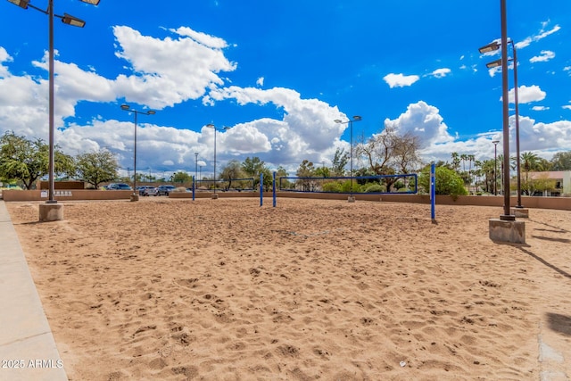 view of property's community with volleyball court