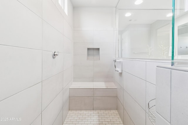 25876 N 162nd Dr, Surprise, AZ 85387 - full bathroom featuring tiled shower and recessed lighting