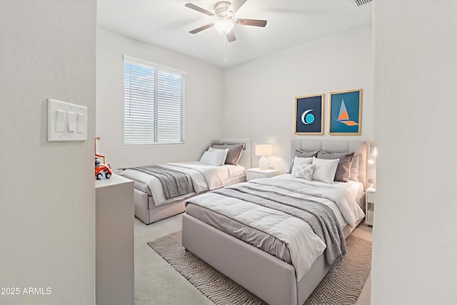 25876 N 162nd Dr, Surprise, AZ 85387 - bedroom with a ceiling fan and light carpet