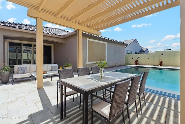 25876 N 162nd Dr, Surprise, AZ 85387 - view of patio with a pergola, outdoor dining area, and outdoor lounge area