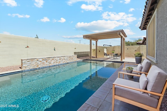 25876 N 162nd Dr, Surprise, AZ 85387 - view of pool featuring a pergola, a fenced backyard, and a patio area