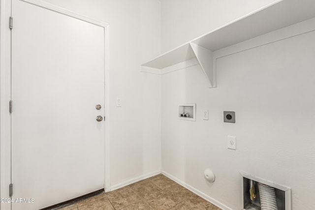 washroom featuring gas dryer hookup, hookup for an electric dryer, and hookup for a washing machine