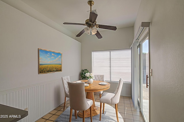 522 W Dennis Ct, Tempe, AZ 85283 - dining room featuring light tile patterned floors and a ceiling fan