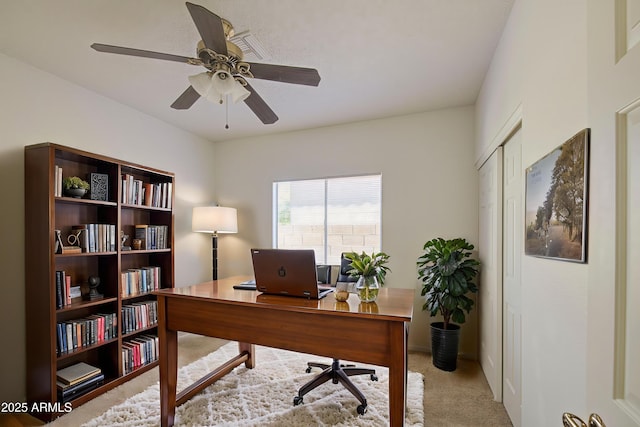 522 W Dennis Ct, Tempe, AZ 85283 - office featuring carpet and a ceiling fan