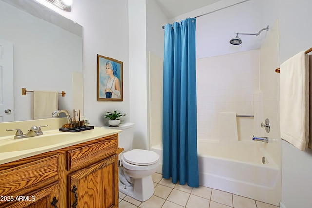 522 W Dennis Ct, Tempe, AZ 85283 - full bathroom with tile patterned floors, shower / tub combo, and vanity