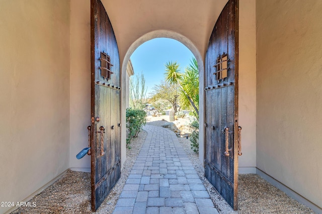 view of doorway to property