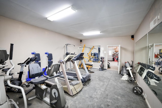 view of exercise room