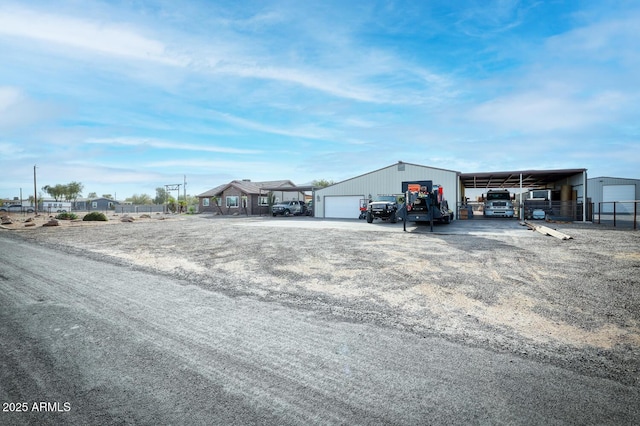 view of outbuilding featuring a garage