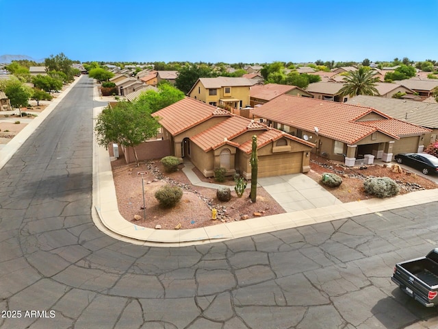 aerial perspective of suburban area