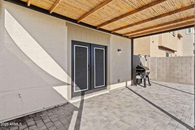 view of patio featuring area for grilling