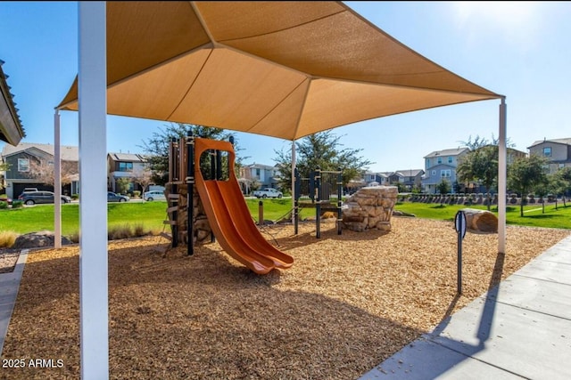 view of jungle gym