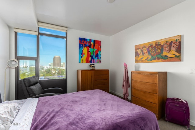 view of carpeted bedroom