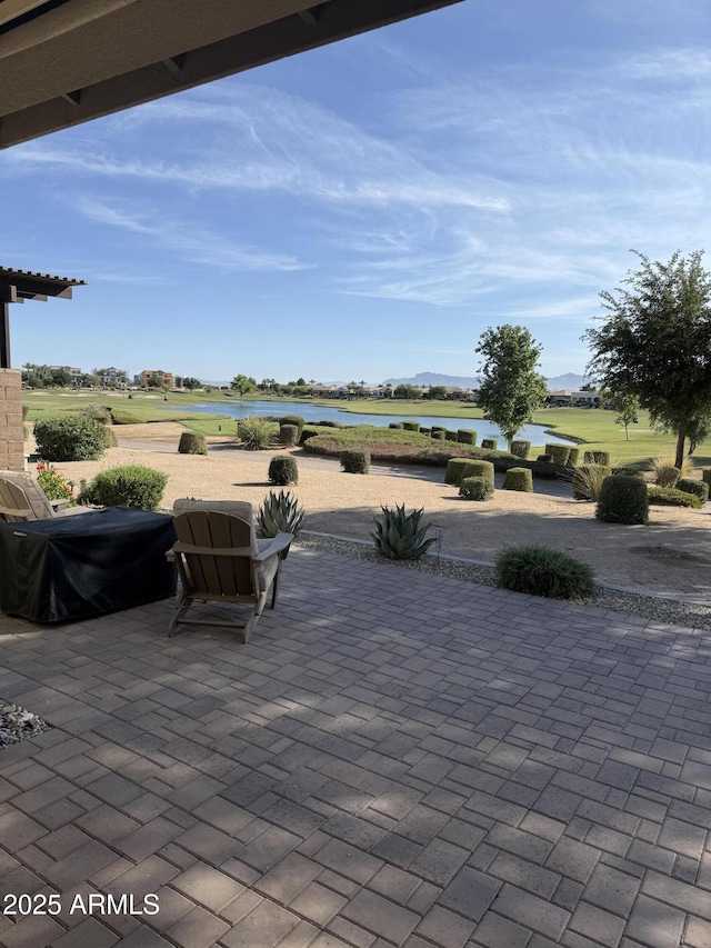 36047 N Copper Hollow Way, Queen Creek, AZ 85140 - view of patio with a water view