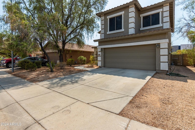 view of front of home featuring a garage