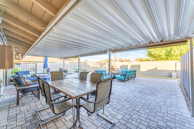 view of patio / terrace featuring outdoor lounge area