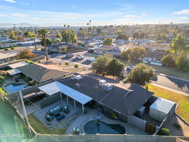 aerial view featuring a mountain view