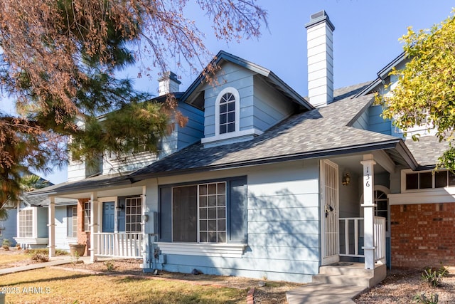 view of front of house with covered porch