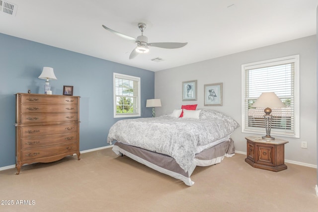 905 S Osborn Ln, Gilbert, AZ 85296 - bedroom featuring light carpet and a ceiling fan