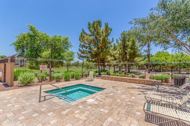 905 S Osborn Ln, Gilbert, AZ 85296 - view of pool with a community hot tub and a patio