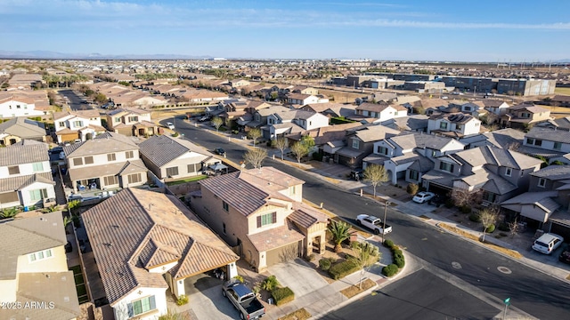 aerial view with a residential view