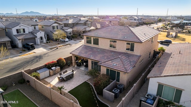 bird's eye view featuring a residential view