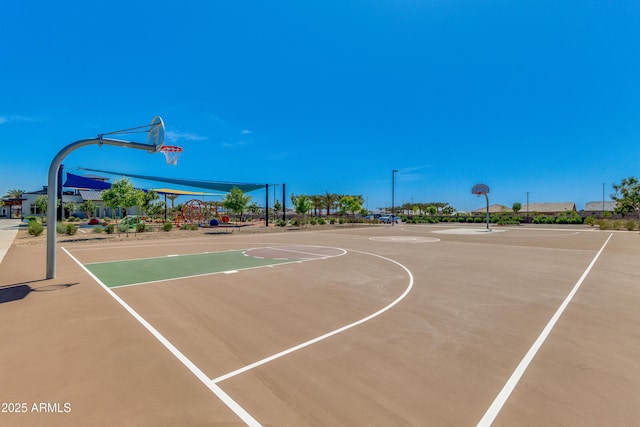 view of sport court featuring community basketball court