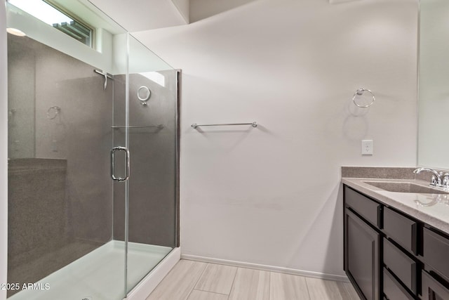 7086 W Spur Dr, Peoria, AZ 85383 - bathroom featuring vanity and an enclosed shower