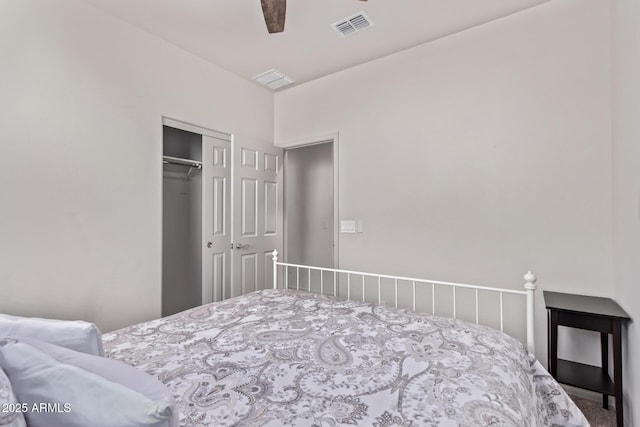 7086 W Spur Dr, Peoria, AZ 85383 - bedroom with a closet, ceiling fan, and carpet